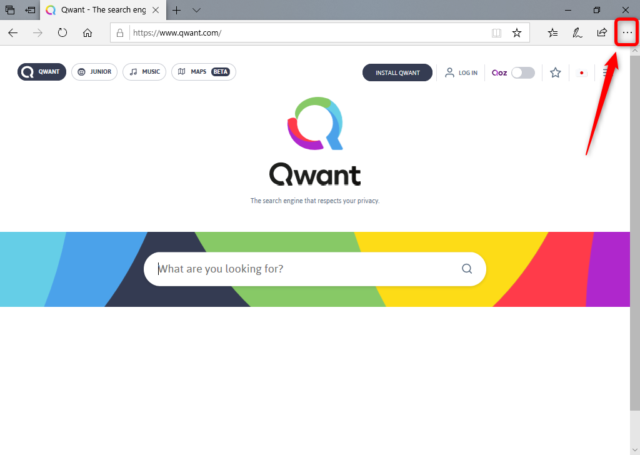 Windows10 Microsoft Edgeのデフォルトの検索エンジンをqwantに設定する方法 Find366